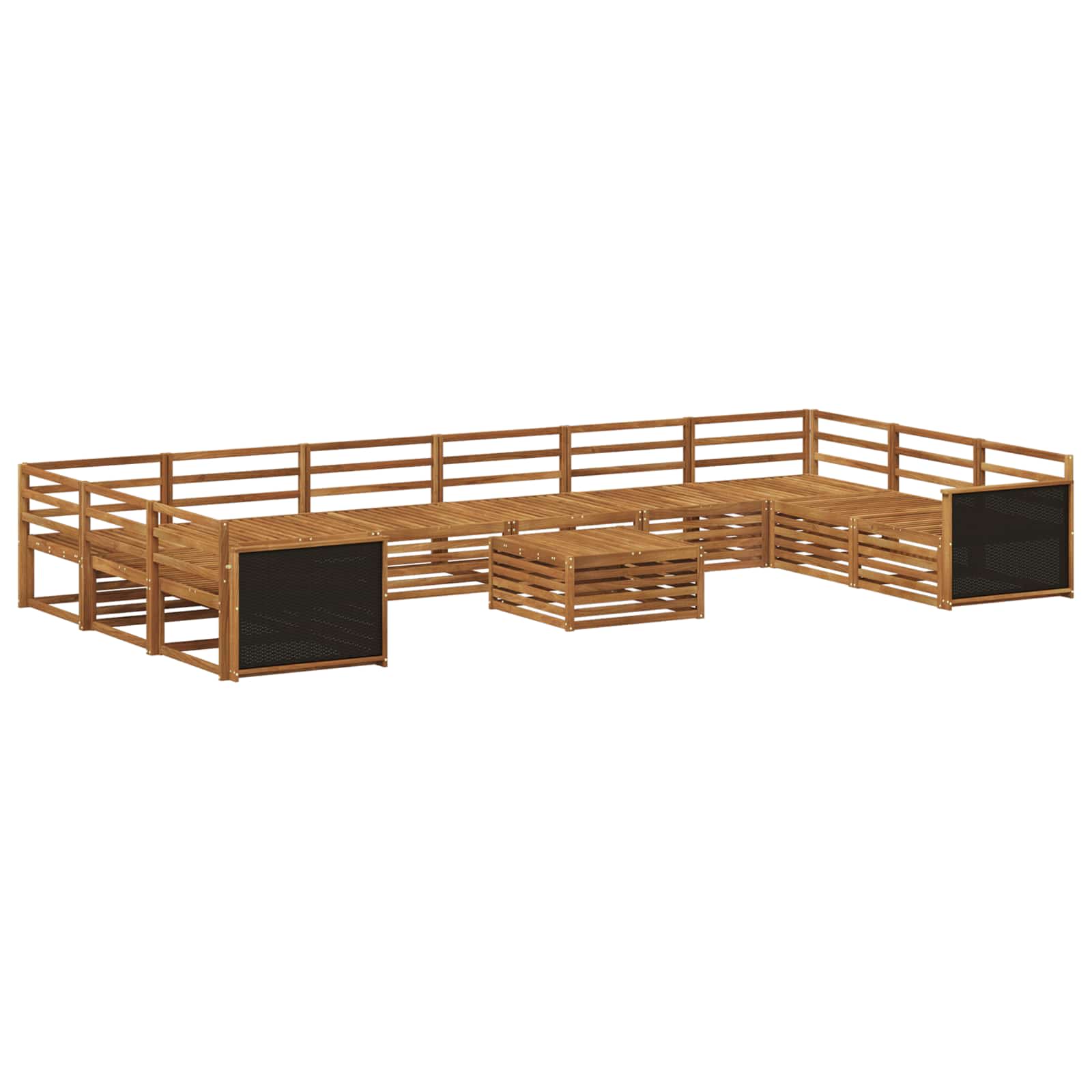 Setovi sofa 11 pcs Čvrsto drvo akacije