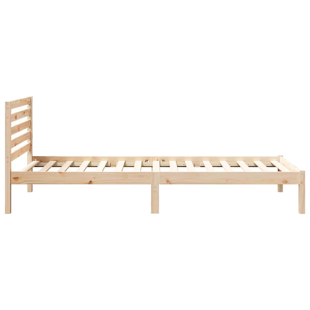Krevetna konstrukcija Smeđa 100 x 210 cm Čvrsto borovo drvo