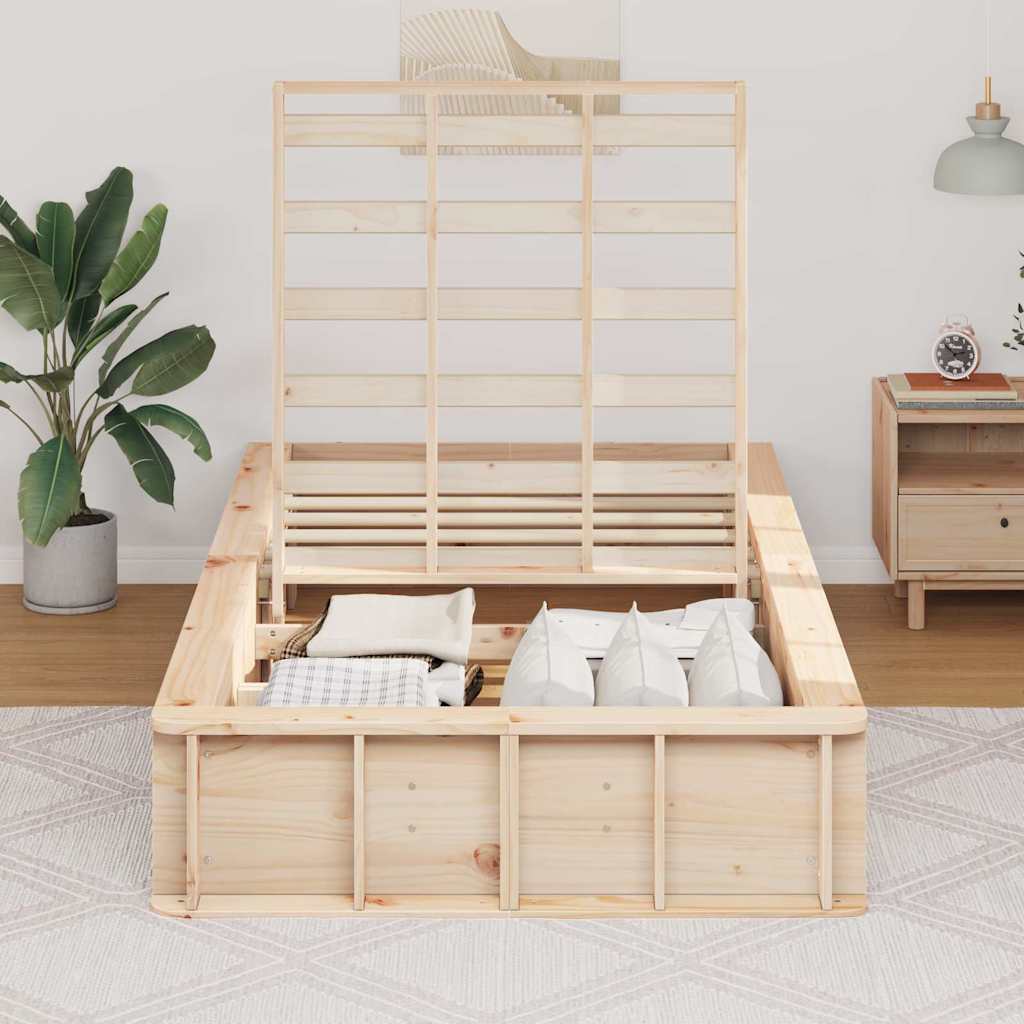 Krevetna konstrukcija Vosak smeđa 75 x 190 cm