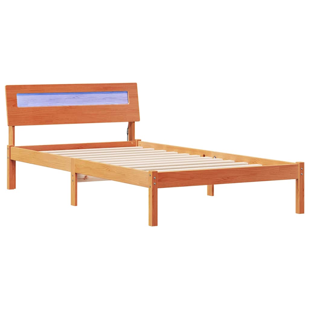 Krevetna konstrukcija s uzglavljem Vosak smeđa 100 x 200 cm