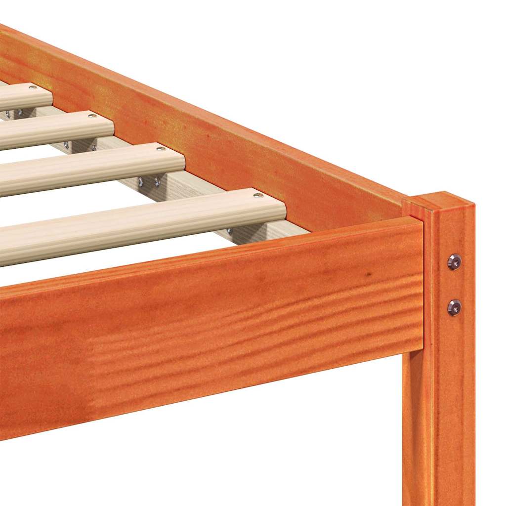 Krevetna konstrukcija s uzglavljem Vosak smeđa 90 x 190 cm