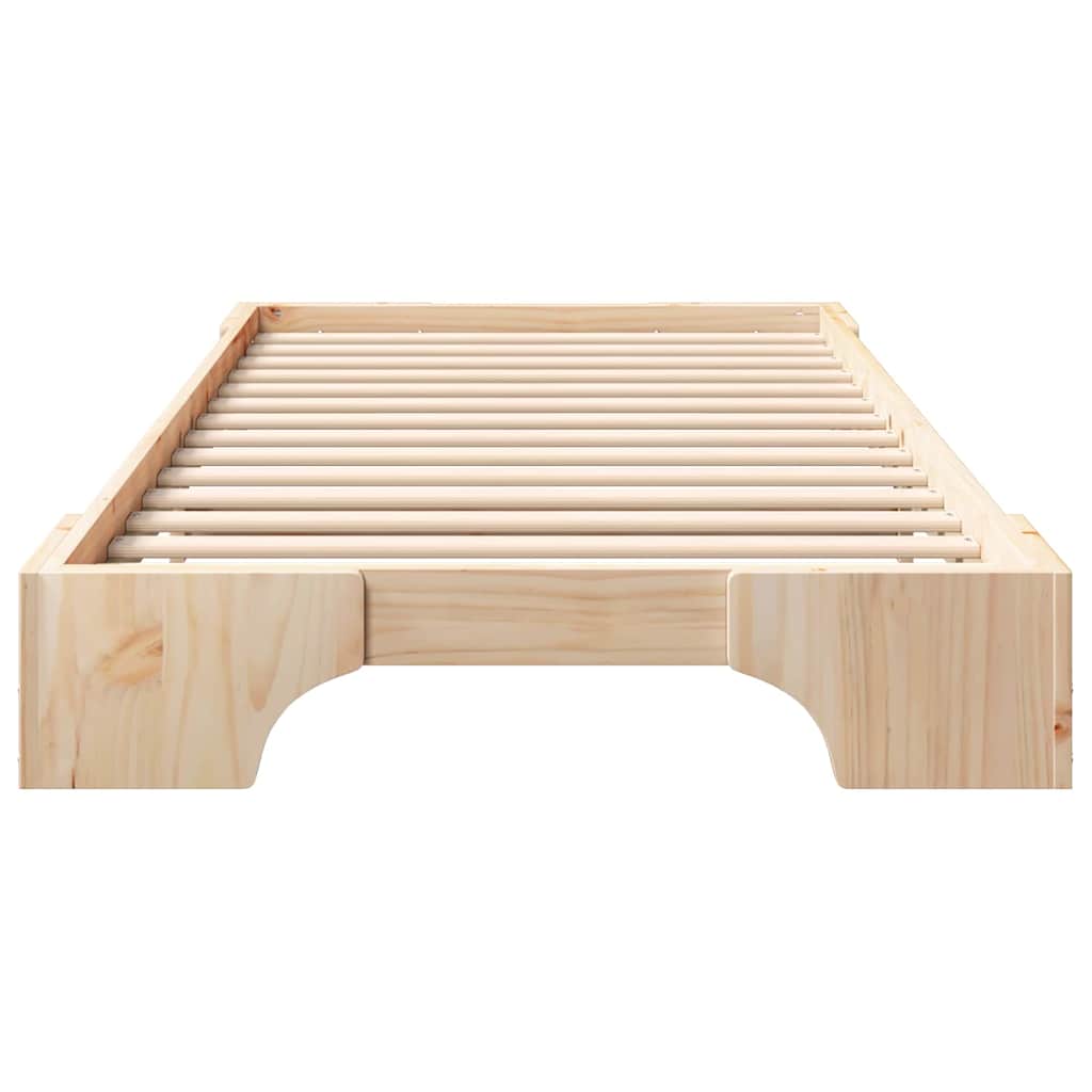 Krevetna konstrukcija Smeđa 100 x 210 cm Čvrsto borovo drvo
