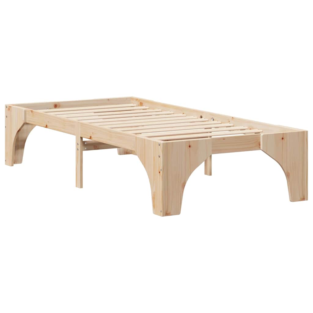 Krevetna konstrukcija Smeđa 90 x 200 cm Čvrsto borovo drvo