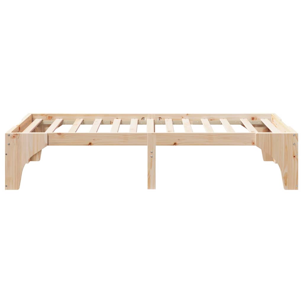 Krevetna konstrukcija Smeđa 75 x 190 cm Čvrsto borovo drvo