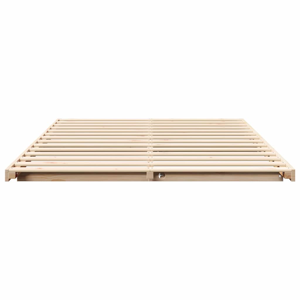 Krevetna konstrukcija Smeđa 150 x 200 cm Čvrsto borovo drvo