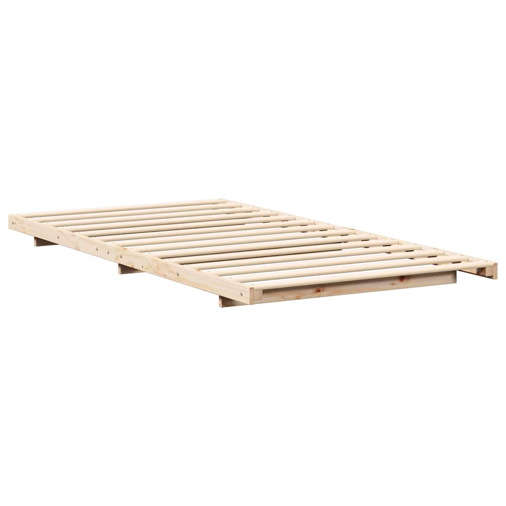 Krevetna konstrukcija Smeđa 100 x 200 cm Čvrsto borovo drvo