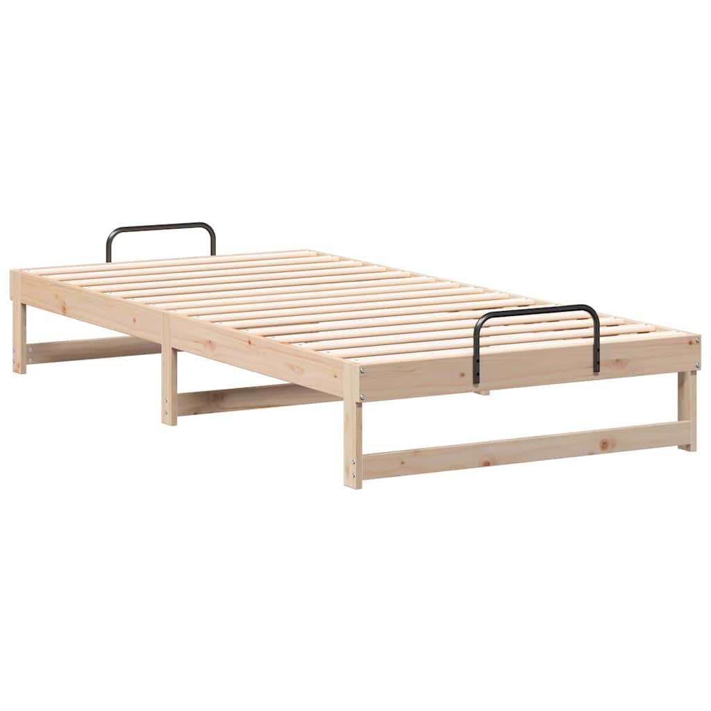 Krevetna konstrukcija Smeđa 100 x 200 cm Čvrsto borovo drvo