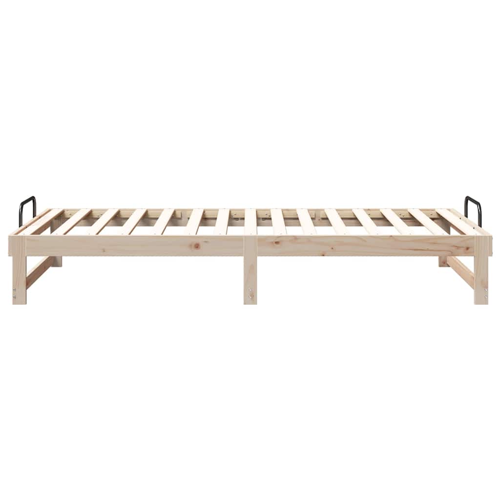 Krevetna konstrukcija Smeđa 100 x 200 cm Čvrsto borovo drvo