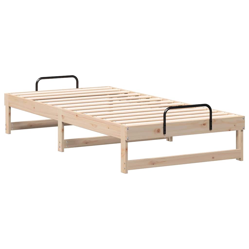 Krevetna konstrukcija Smeđa 90 x 200 cm Čvrsto borovo drvo