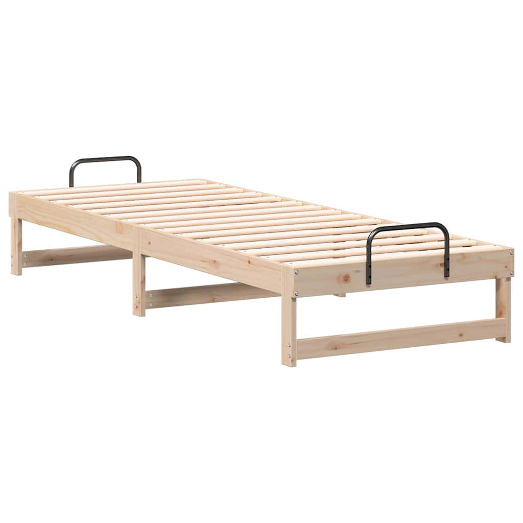 Krevetna konstrukcija Smeđa 80 x 210 cm Čvrsto borovo drvo