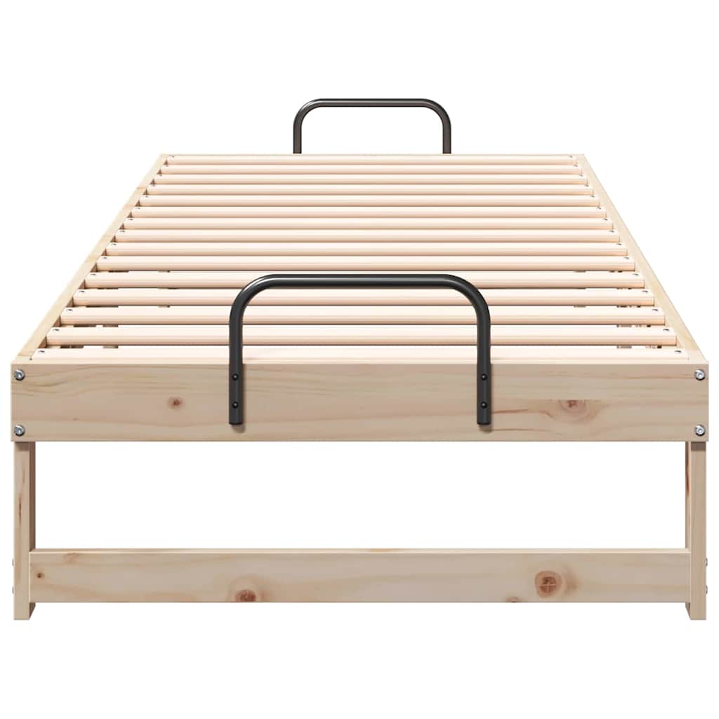Krevetna konstrukcija Smeđa 80 x 210 cm Čvrsto borovo drvo