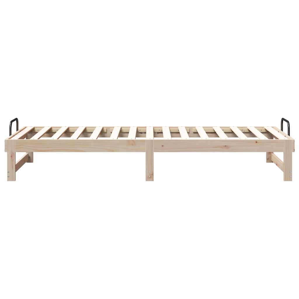 Krevetna konstrukcija Smeđa 80 x 210 cm Čvrsto borovo drvo