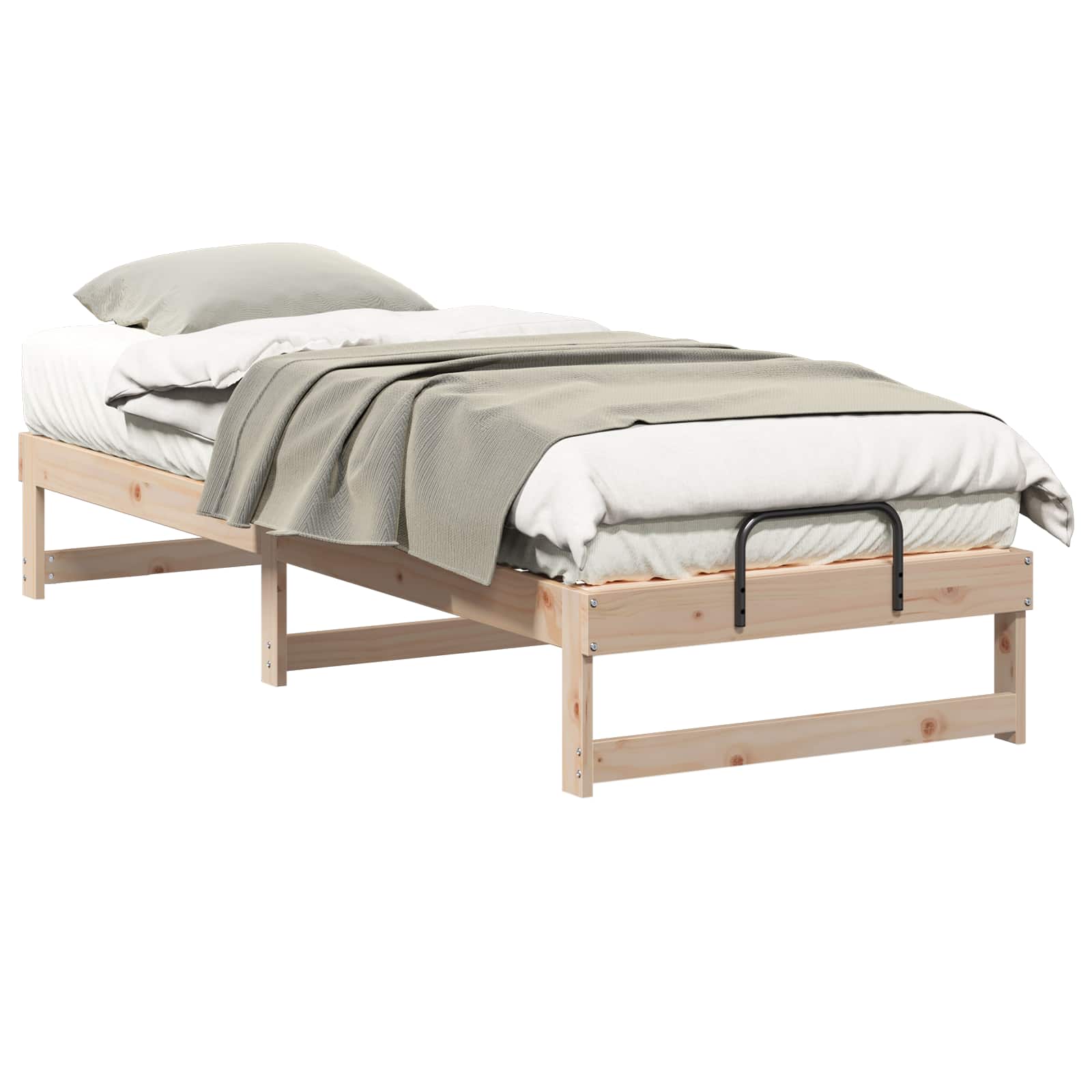 Krevetna konstrukcija Smeđa 90 x 210 cm Čvrsto borovo drvo