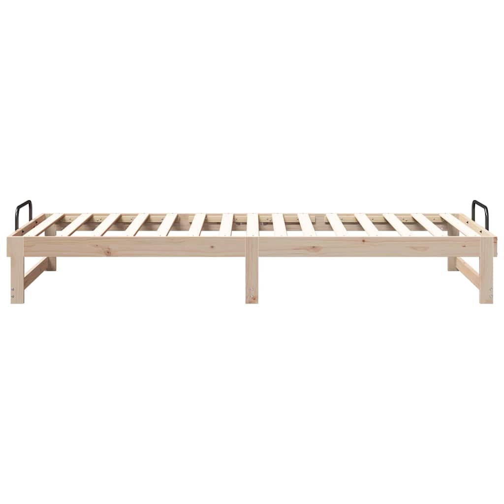 Krevetna konstrukcija Smeđa 80 x 220 cm Čvrsto borovo drvo