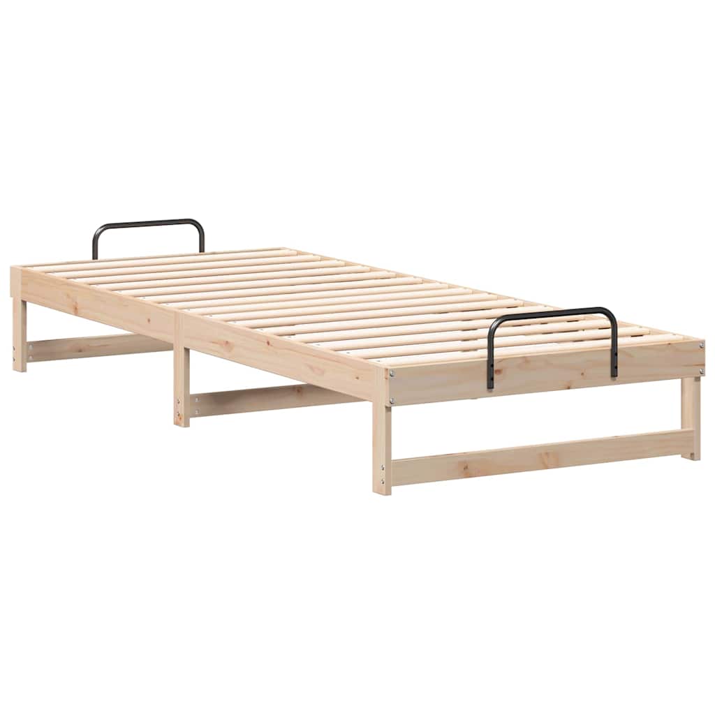Krevetna konstrukcija Smeđa 90 x 220 cm Čvrsto borovo drvo