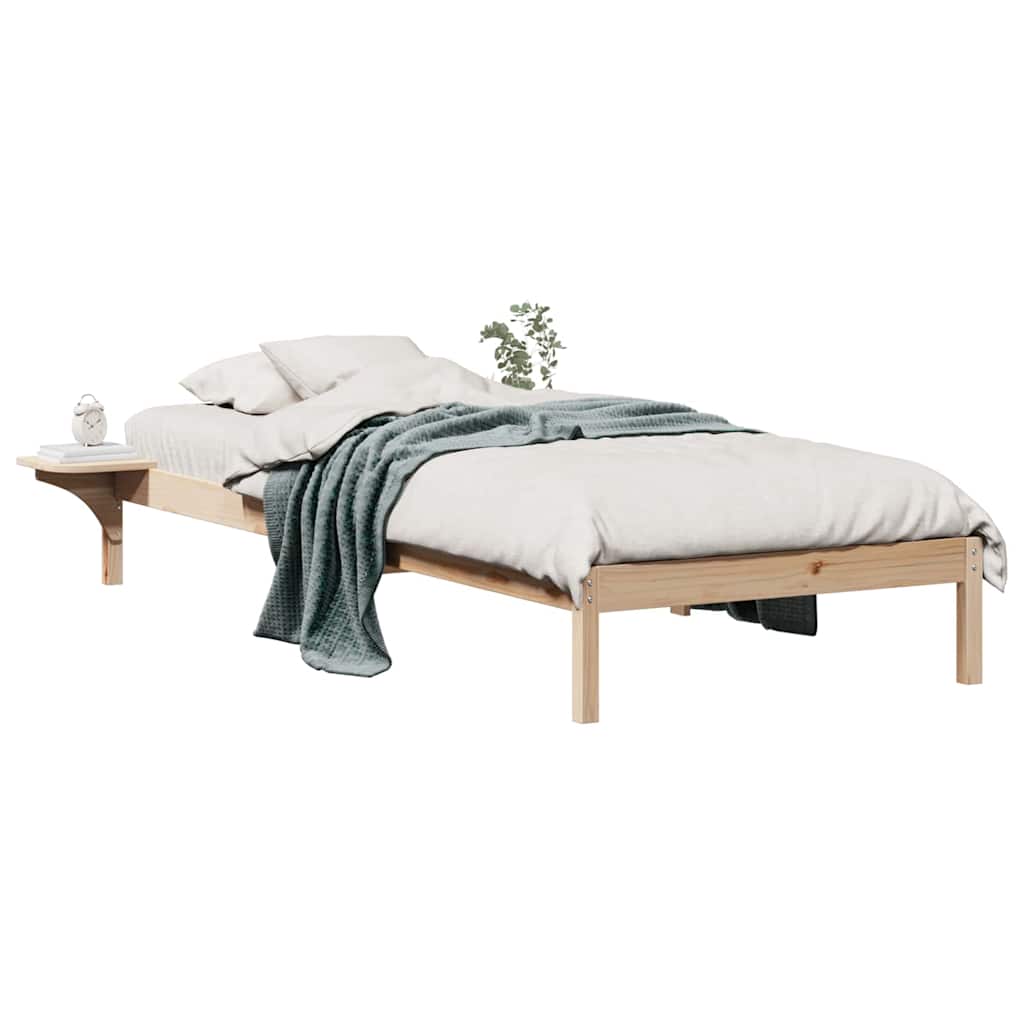 Krevetna konstrukcija s bočnim stolovima Prirodna 100 x 210 cm