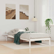 Krevetna konstrukcija s bočnim stolovima Bijelo 100 x 210 cm