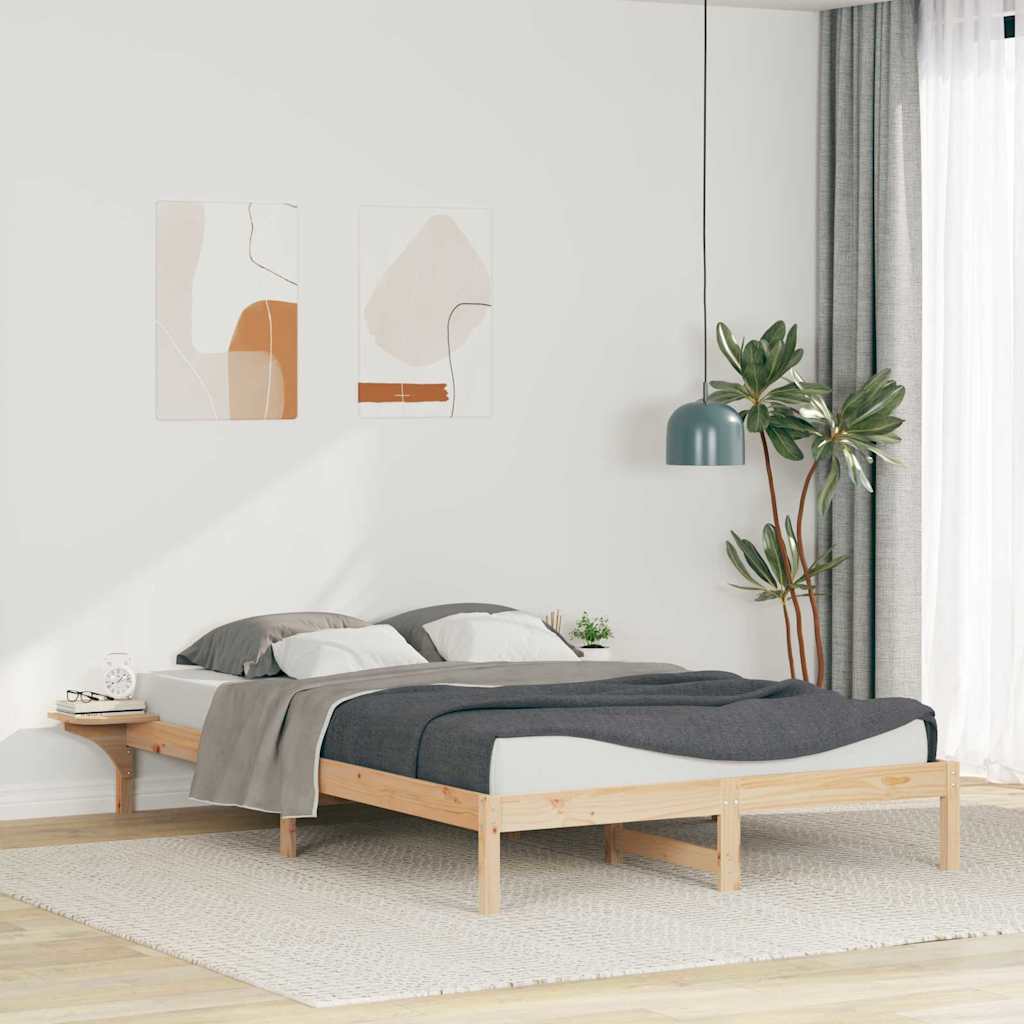 Krevetna konstrukcija s bočnim stolovima Prirodna 140 x 210 cm