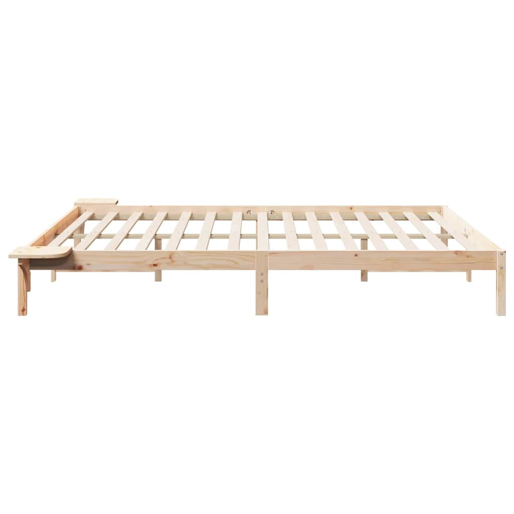 Krevetna konstrukcija s bočnim stolovima Prirodna 200 x 210 cm