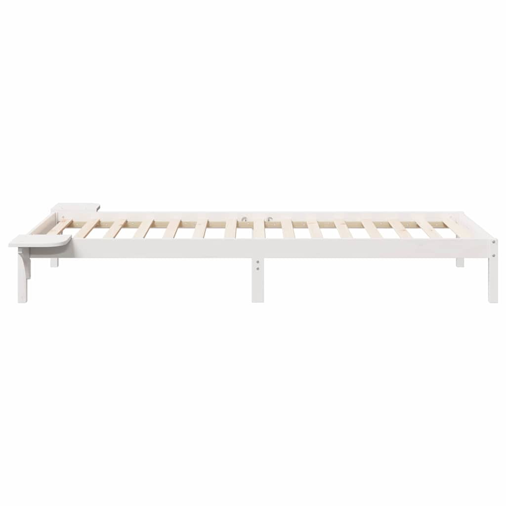 Krevetna konstrukcija s bočnim stolovima Bijelo 80 x 220 cm