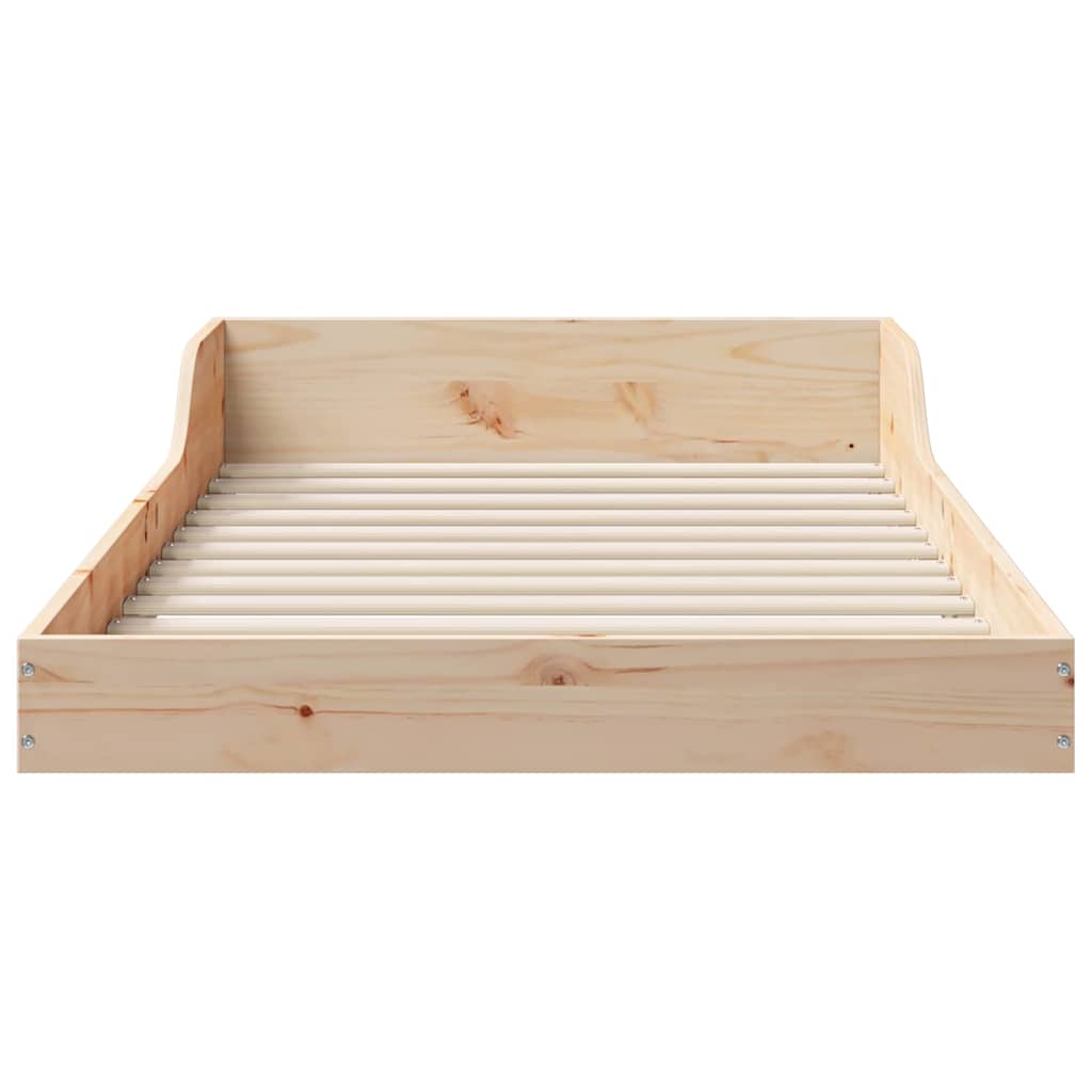 Krevetna konstrukcija Prirodna 75 x 190 cm Čvrsto borovo drvo