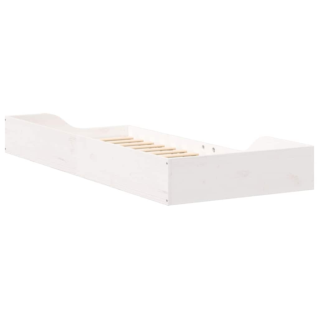 Krevetna konstrukcija Bijelo 80 x 210 cm Čvrsto borovo drvo