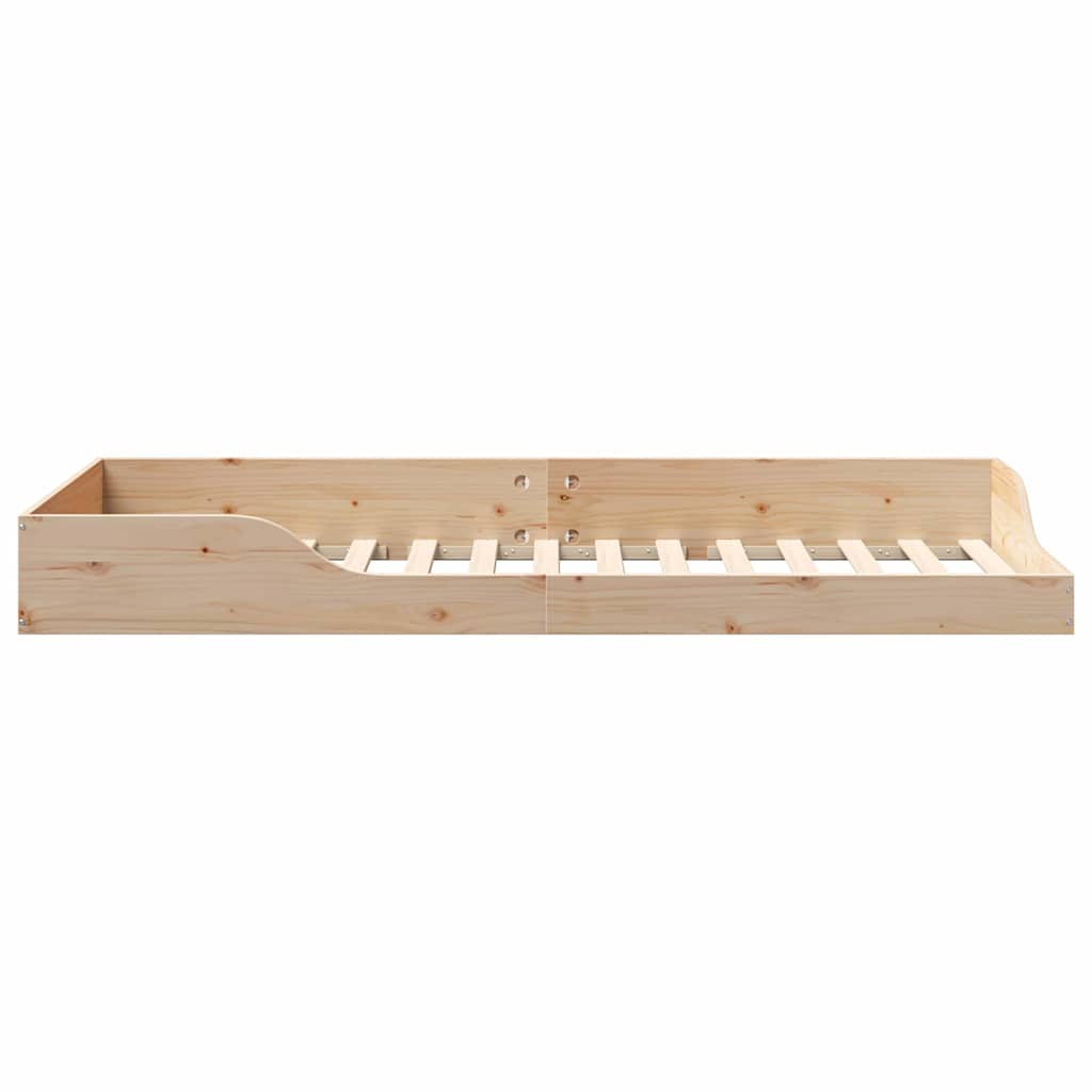 Krevetna konstrukcija Smeđa 90 x 210 cm Čvrsto borovo drvo