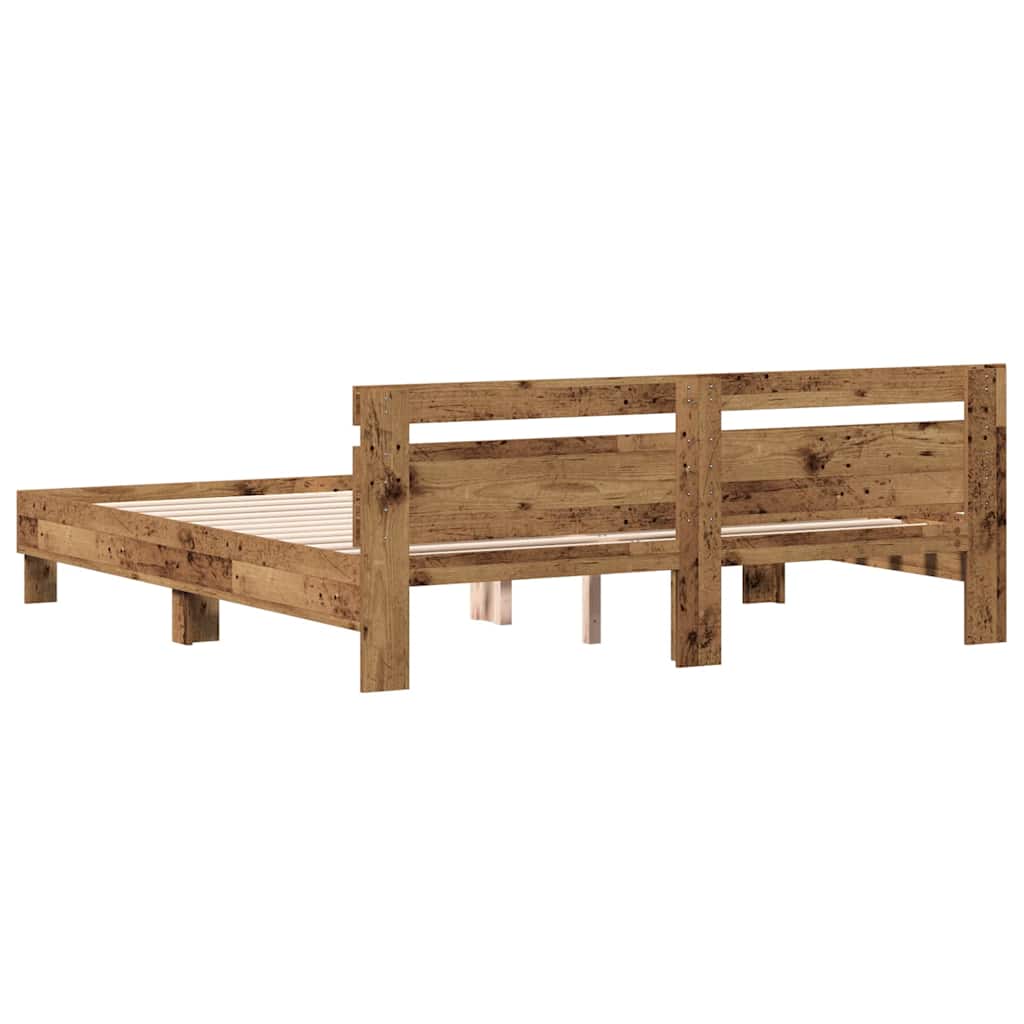 Krevetna konstrukcija s uzglavljem Staro drvo 203 x 185 x 70 cm