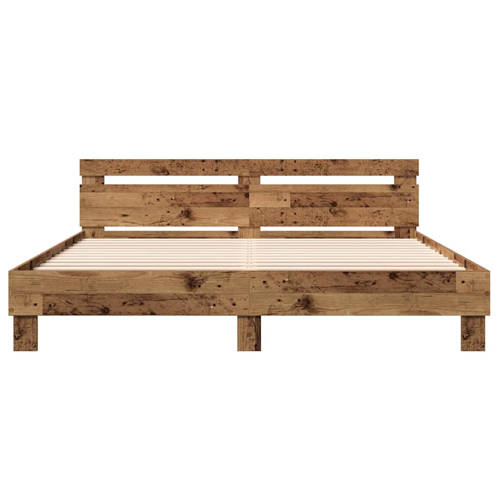 Krevetna konstrukcija s uzglavljem Staro drvo 203 x 185 x 70 cm