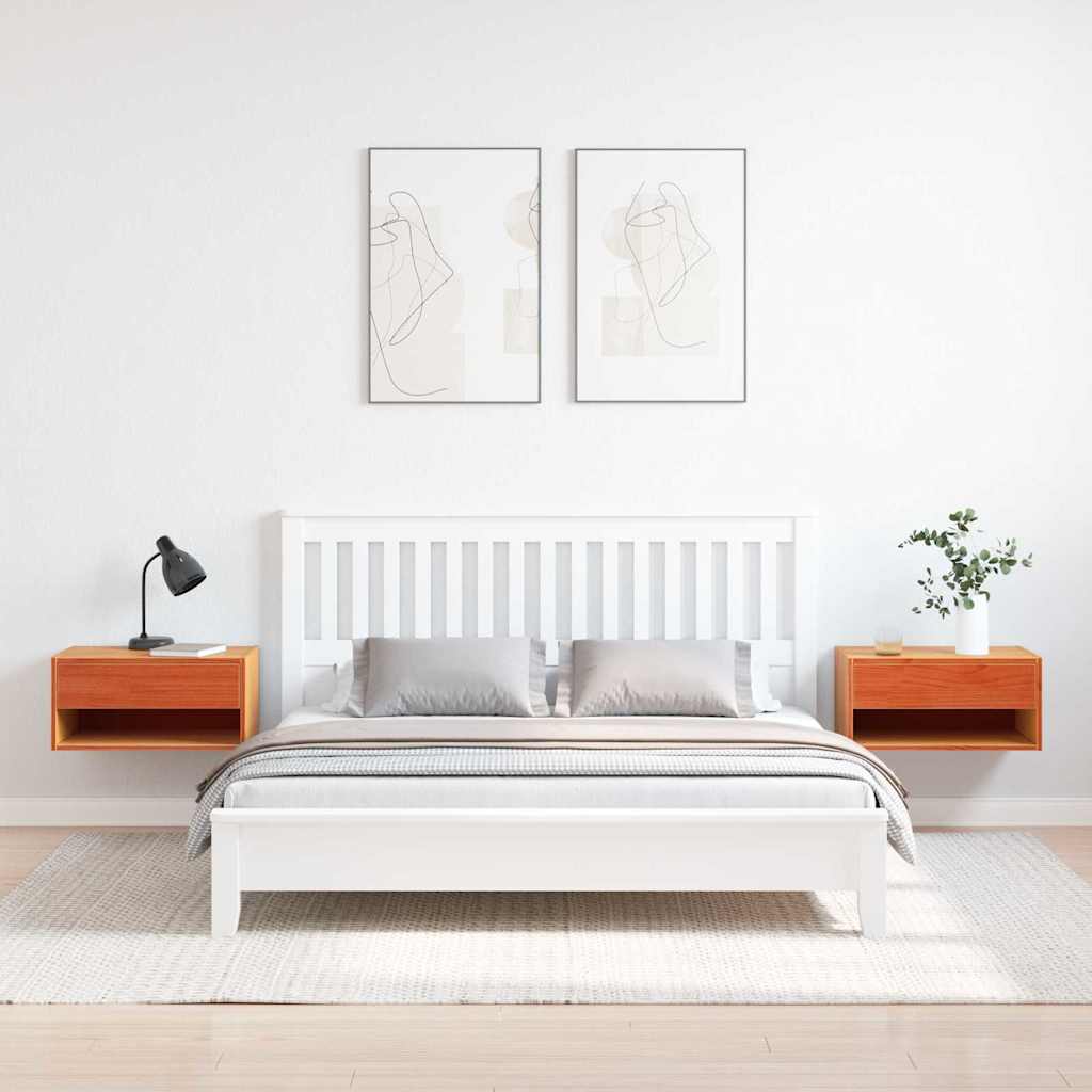 Noćni ormarić s ladicama 2 pcs Vosak smeđa 50 x 32,5 x 24 cm
