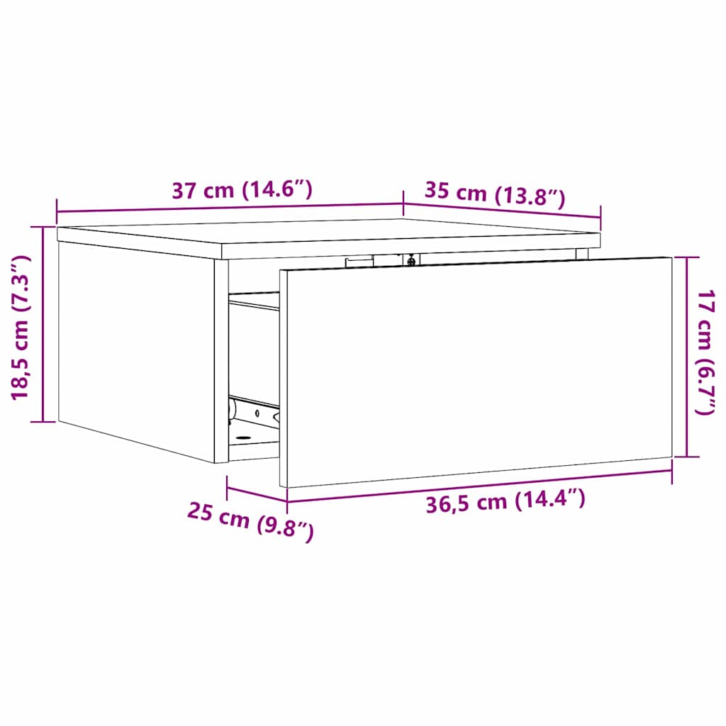 Noćni ormarić 2 pcs Bijelo 37 x 35 x 18,5 cm Masivna borovina