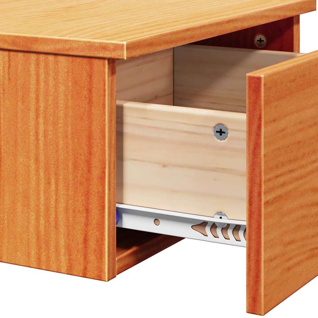 Noćni ormarić s ladicama 2 pcs Vosak smeđa 37 x 35 x 18,5 cm