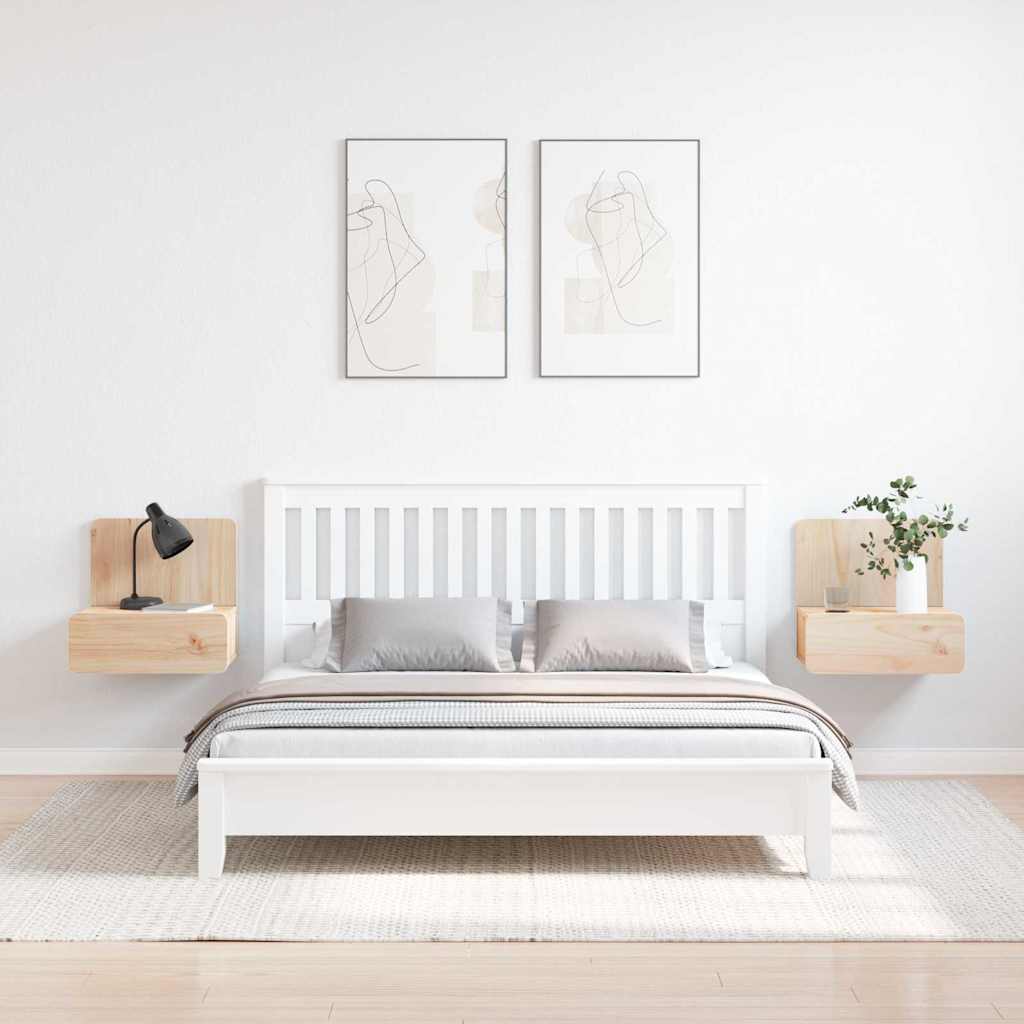 Noćni ormarić 2 pcs Smeđa 44 x 32,5 x 40 cm Masivna borovina
