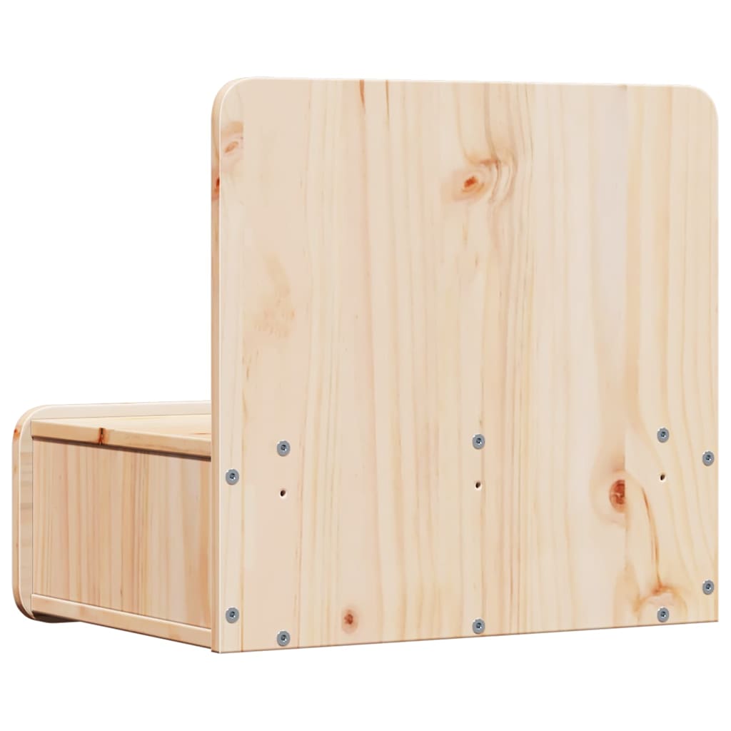 Noćni ormarić 2 pcs Smeđa 44 x 32,5 x 40 cm Masivna borovina