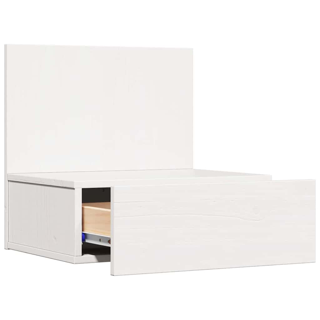 Noćni ormarić 2 pcs Bijelo 42 x 32,5 x 40 cm Masivna borovina