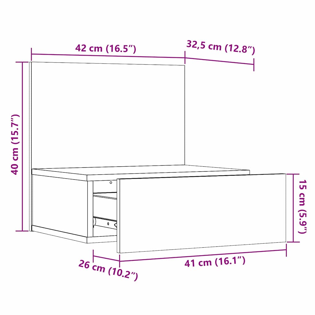 Noćni ormarić 2 pcs Bijelo 42 x 32,5 x 40 cm Masivna borovina