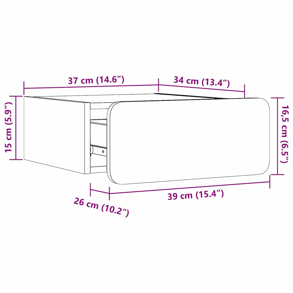 Noćni ormarić s ladicama 2 pcs Vosak smeđa 39 x 34 x 16,5 cm