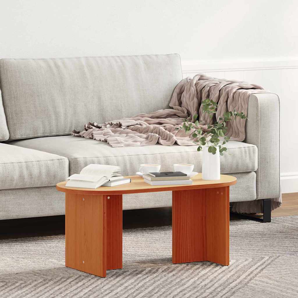 Kava Stol Vosak smeđa 80 x 39,5 x 35 cm Čvrsto borovo drvo