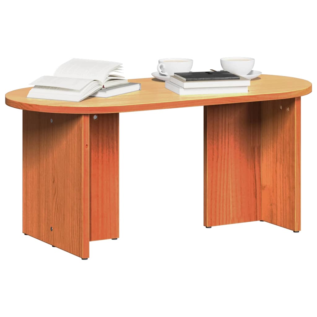 Kava Stol Vosak smeđa 80 x 39,5 x 35 cm Čvrsto borovo drvo