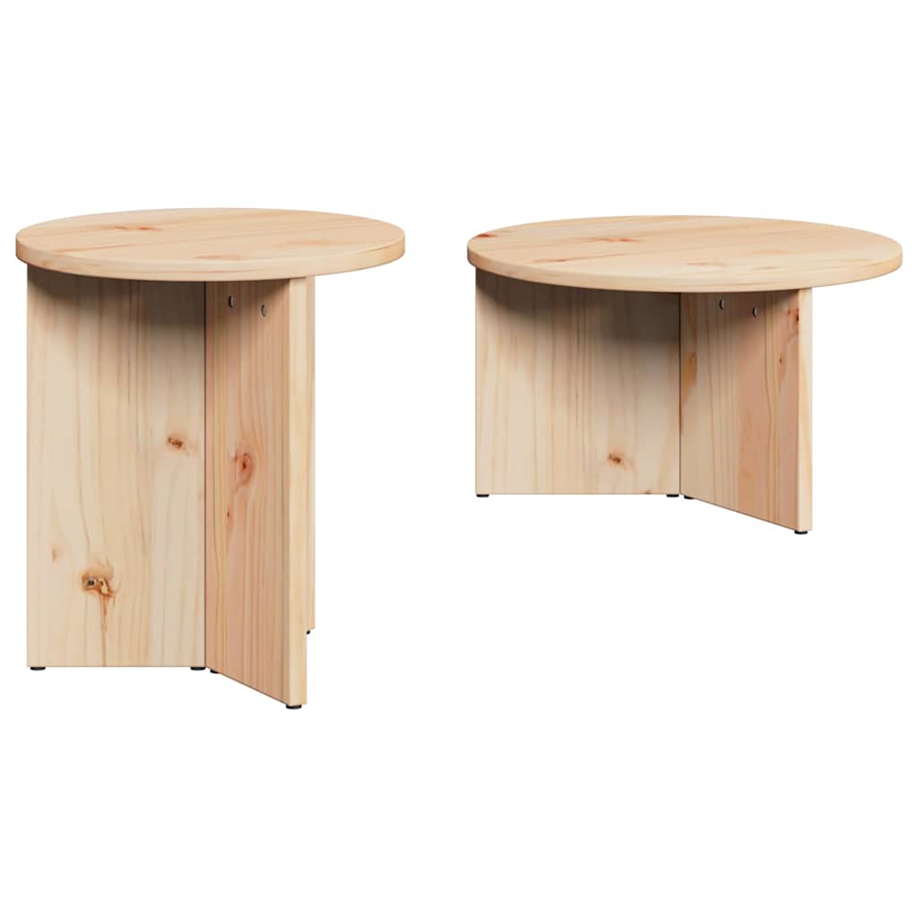 Kava Stol 2 pcs Prirodna Čvrsto borovo drvo