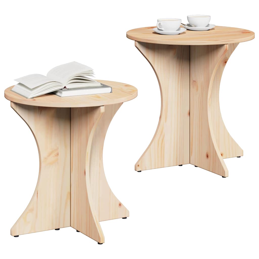 Kava Stol 2 pcs Prirodna Masivna borovina