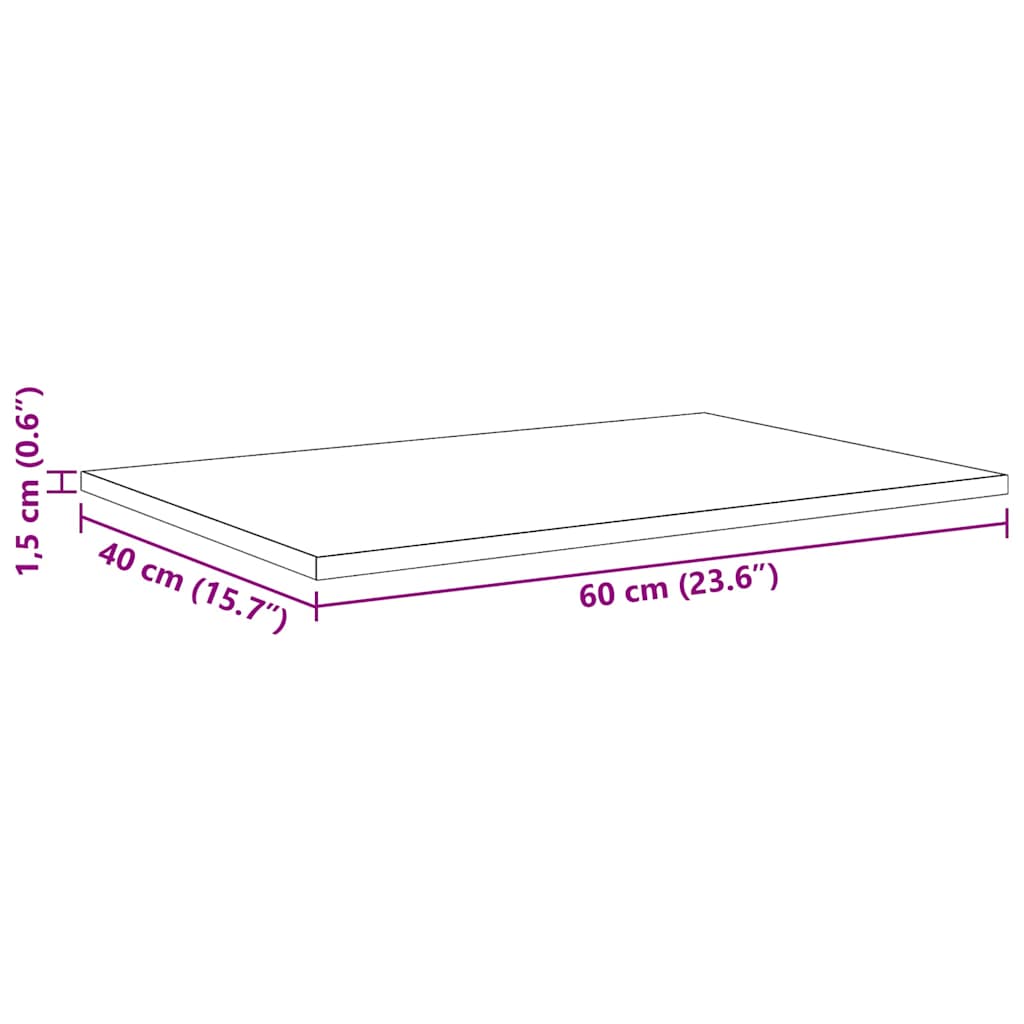 Police za knjige 4 pcs Crna 60 x 40 x 1,5 cm Konstruirano drvo