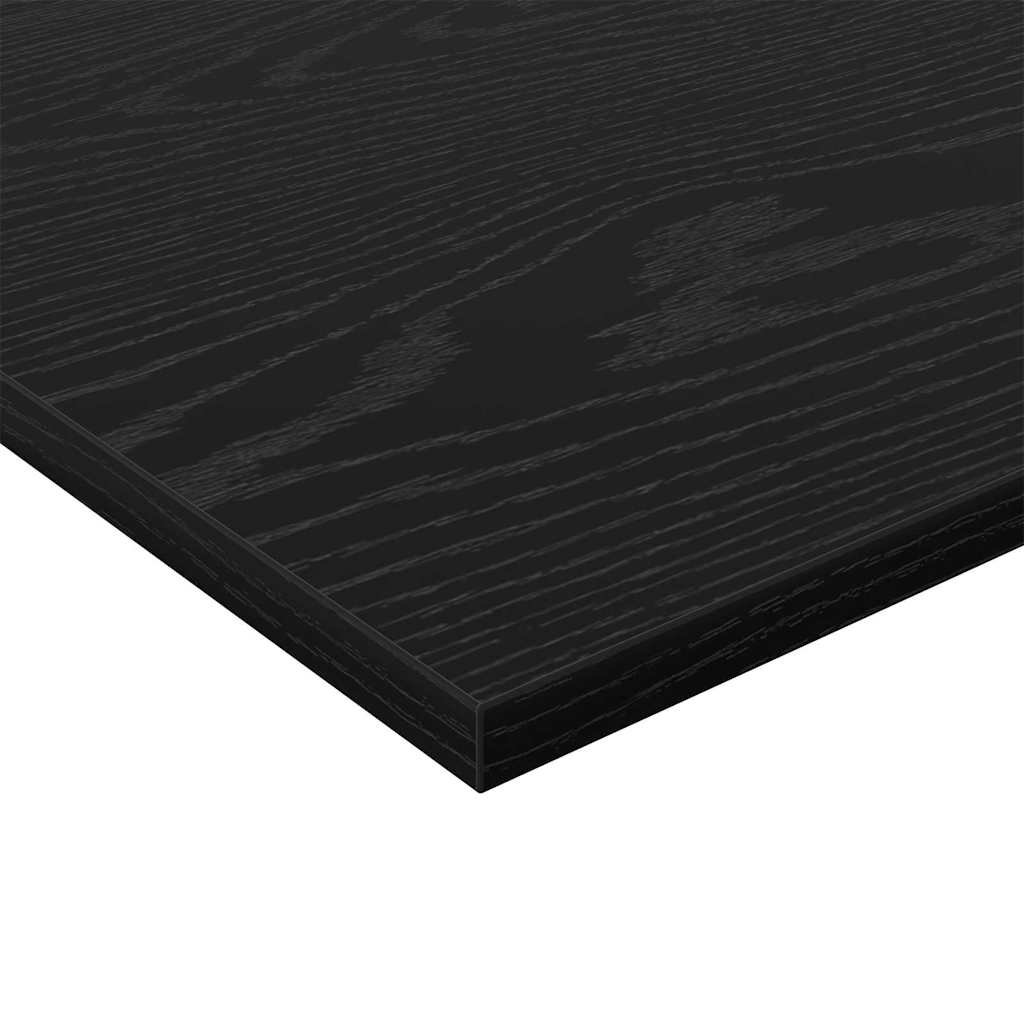 Police za knjige 4 pcs Crna 80 x 20 x 1,5 cm Konstruirano drvo