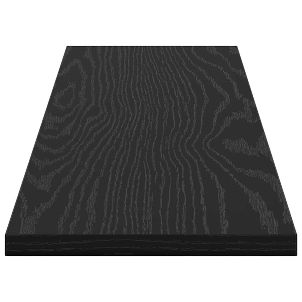 Police za knjige 4 pcs Crna 80 x 20 x 1,5 cm Konstruirano drvo