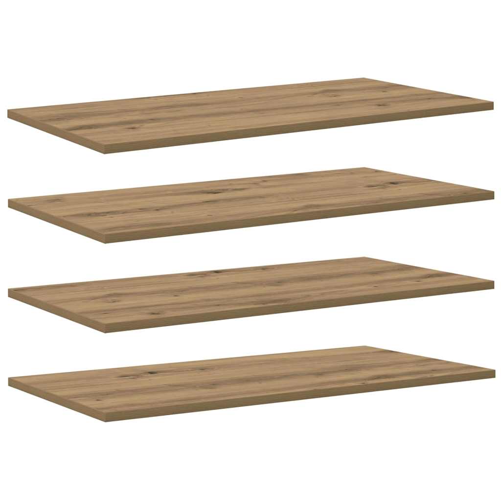 Police za knjige 4 pcs Smeđa 80 x 40 x 1,5 cm Konstruirano drvo