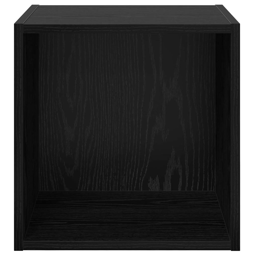 Ormar za Zid 2 pcs Crni hrast 37 x 37 x 37 cm Konstruirano drvo