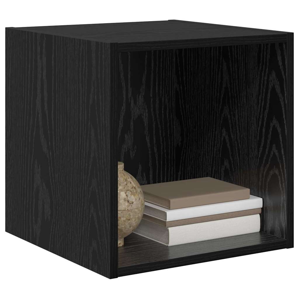 Ormar za Zid 2 pcs Crni hrast 37 x 37 x 37 cm Konstruirano drvo
