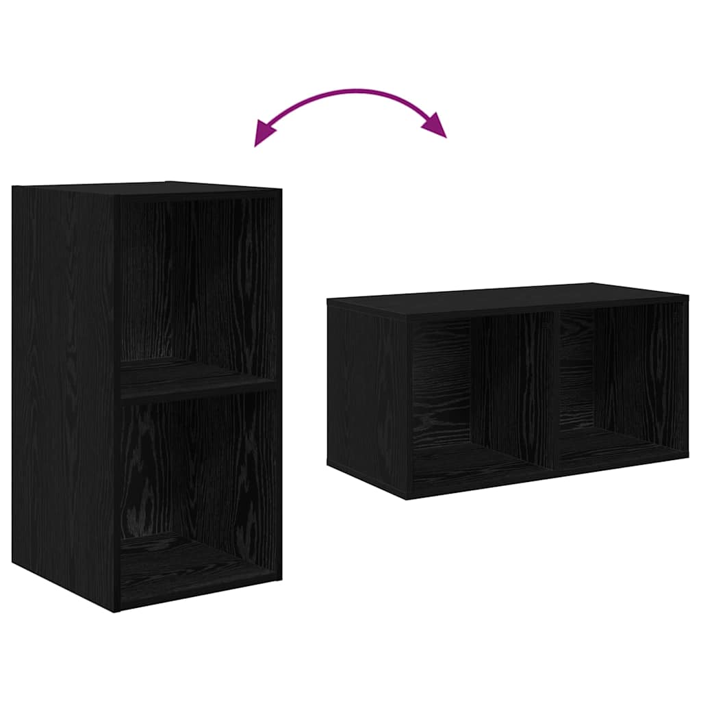 Set TV komoda Crni hrast 37 x 37 x 72 cm Konstruirano drvo