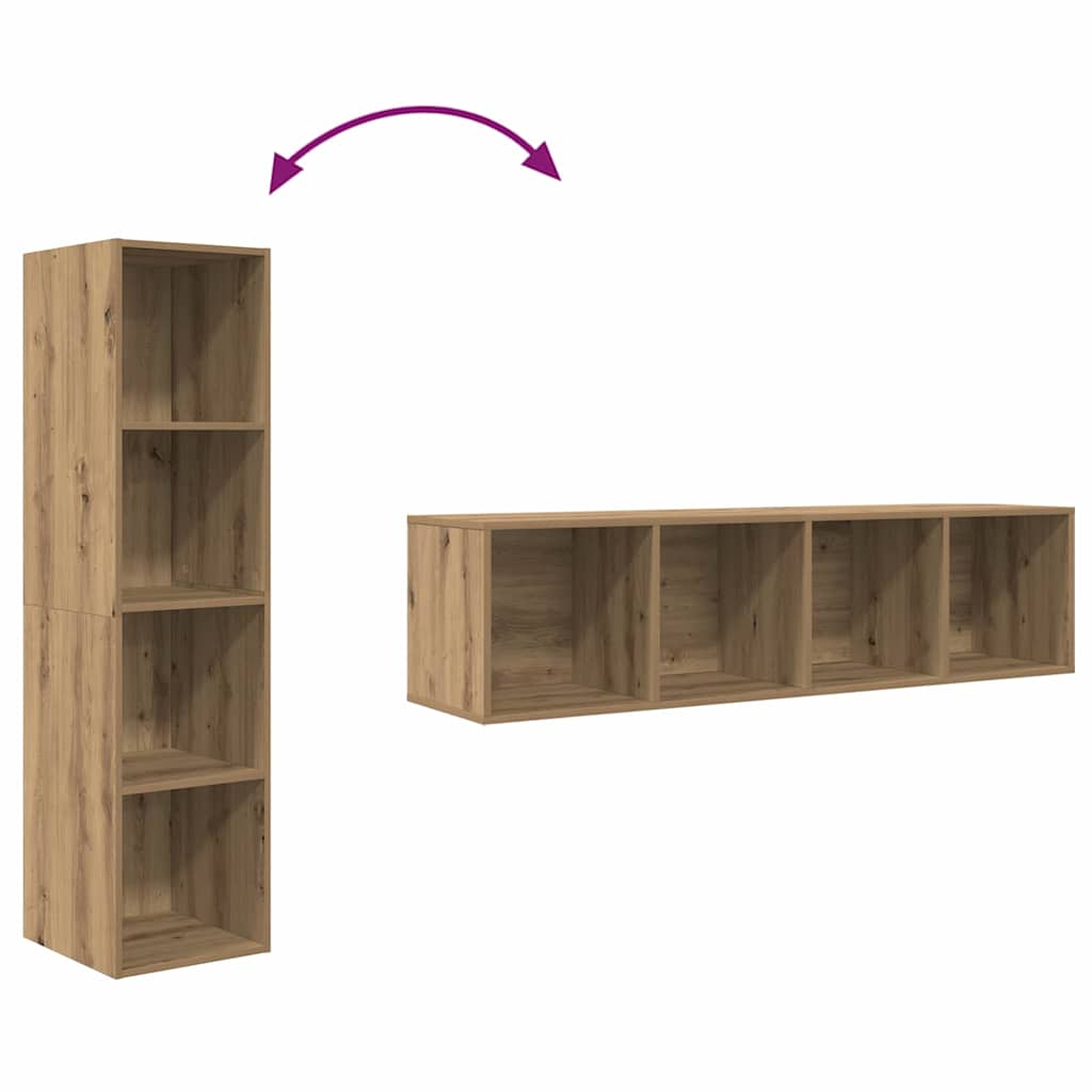 Set TV komoda Zidne Umjetnički hrast 37 x 37 x 142,5 cm