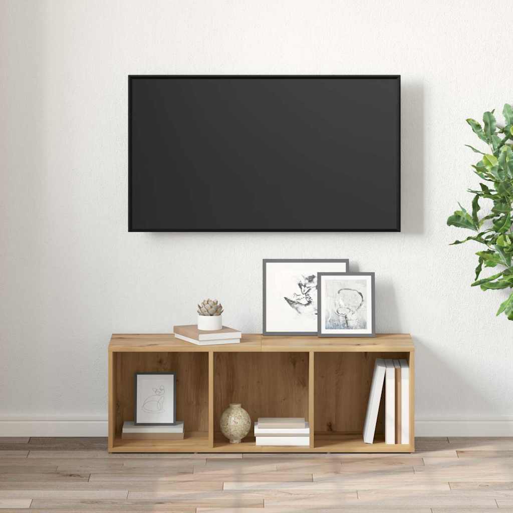 Set TV komoda Zidne Smeđa 72 x 35 x 37 cm Konstruirano drvo